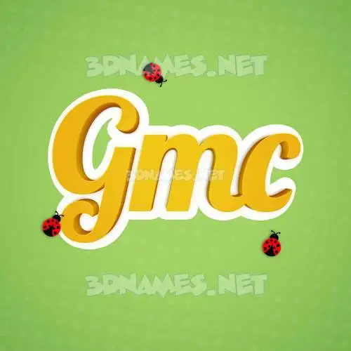 gmc in Ladybugs style - 3D name wallpaper gmc in Ladybugs style - 3D name wallpaper