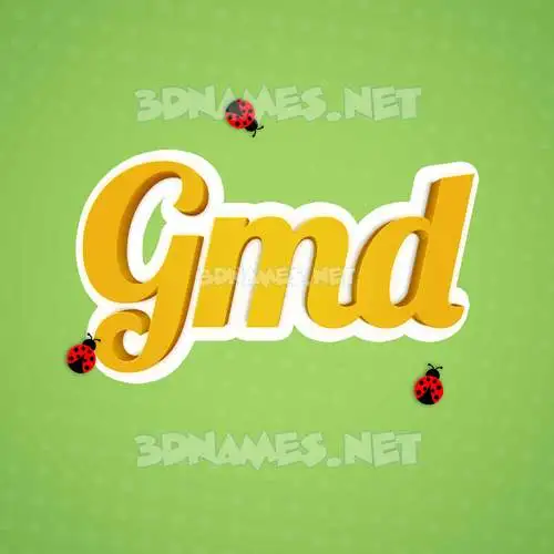 gmd in Ladybugs style - 3D name wallpaper gmd in Ladybugs style - 3D name wallpaper