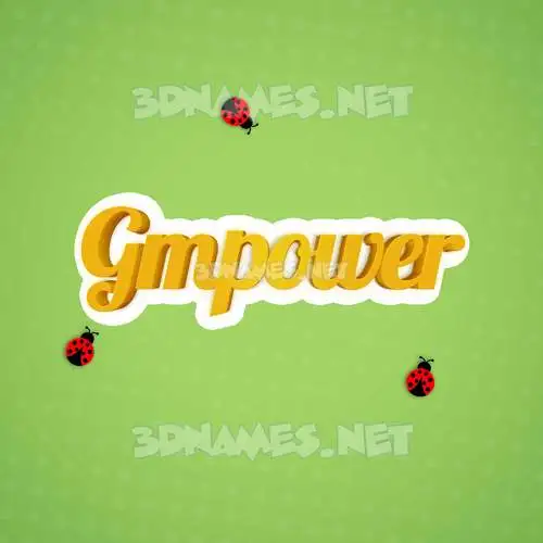 gmpower in Ladybugs style - 3D name wallpaper gmpower in Ladybugs style - 3D name wallpaper