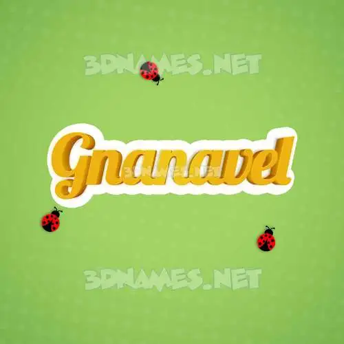 gnanavel in Ladybugs style - 3D name wallpaper