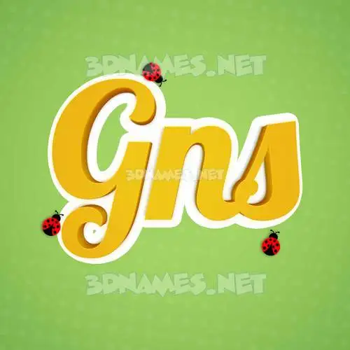gns in Ladybugs style - 3D name wallpaper gns in Ladybugs style - 3D name wallpaper