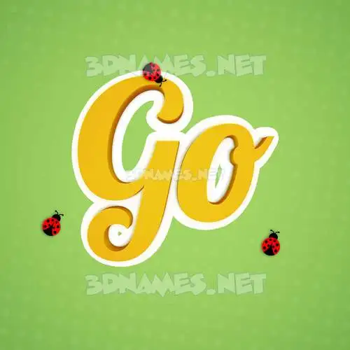 go in Ladybugs style - 3D name wallpaper