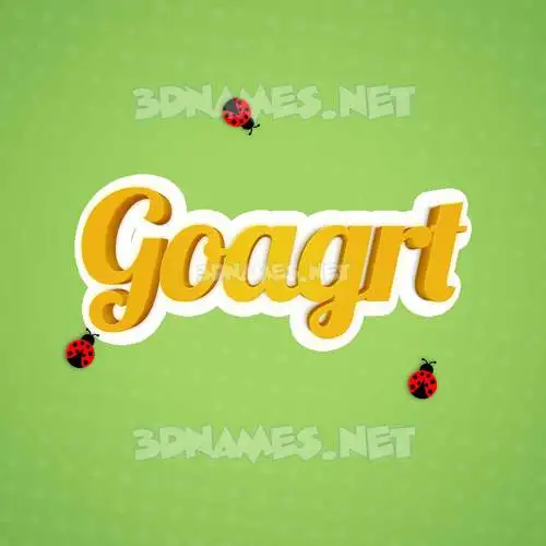 goagrt in Ladybugs style - 3D name wallpaper