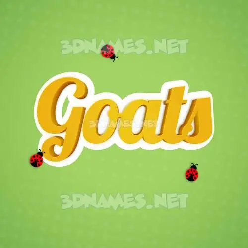 goats in Ladybugs style - 3D name wallpaper goats in Ladybugs style - 3D name wallpaper