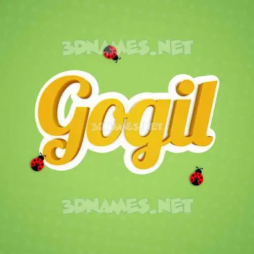 gogil in Ladybugs style - 3D name wallpaper