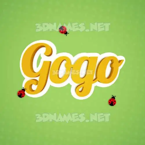 gogo in Ladybugs style - 3D name wallpaper gogo in Ladybugs style - 3D name wallpaper