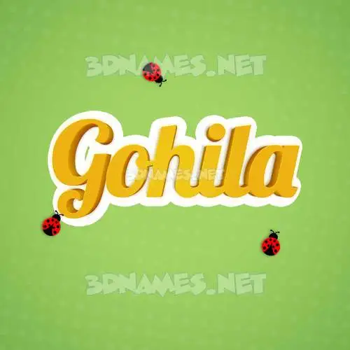 gohila in Ladybugs style - 3D name wallpaper gohila in Ladybugs style - 3D name wallpaper