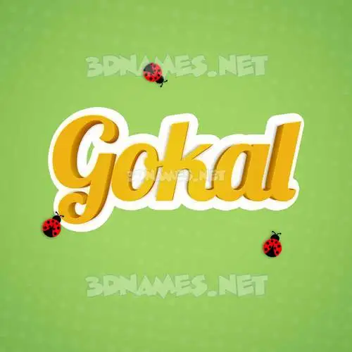 gokal in Ladybugs style - 3D name wallpaper gokal in Ladybugs style - 3D name wallpaper