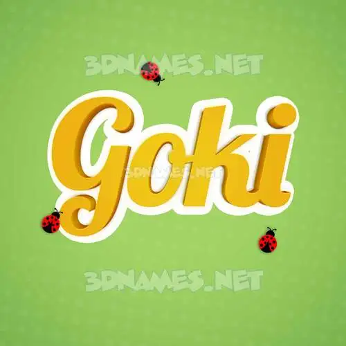 goki in Ladybugs style - 3D name wallpaper goki in Ladybugs style - 3D name wallpaper