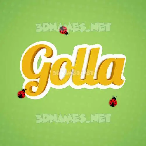 golla in Ladybugs style - 3D name wallpaper golla in Ladybugs style - 3D name wallpaper