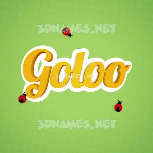 goloo in Ladybugs style - 3D name wallpaper goloo in Ladybugs style - 3D name wallpaper