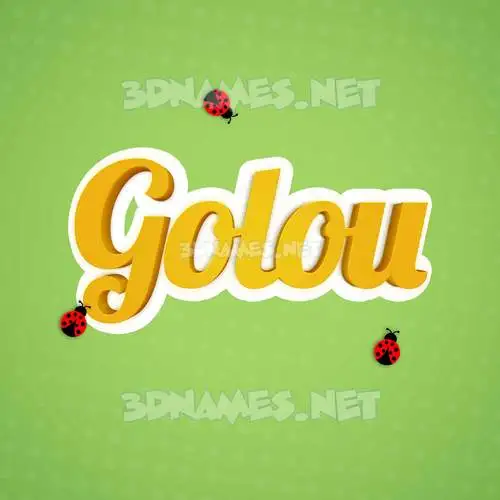 golou in Ladybugs style - 3D name wallpaper