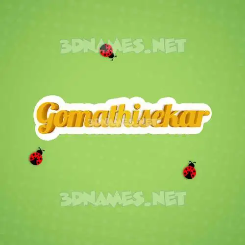 gomathisekar in Ladybugs style - 3D name wallpaper