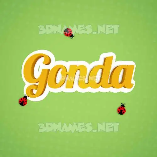 gonda in Ladybugs style - 3D name wallpaper gonda in Ladybugs style - 3D name wallpaper