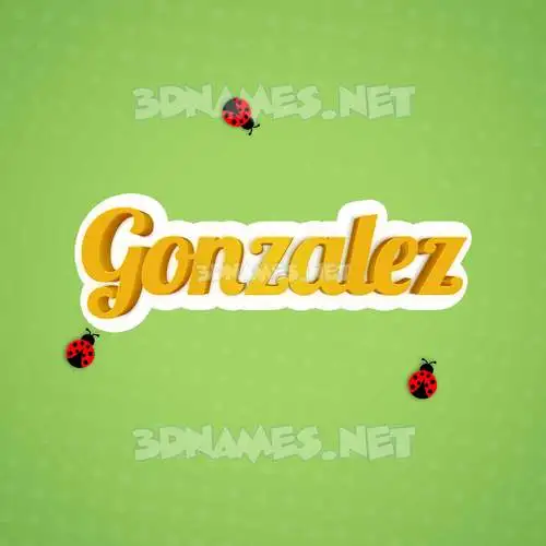 gonzalez in Ladybugs style - 3D name wallpaper gonzalez in Ladybugs style - 3D name wallpaper