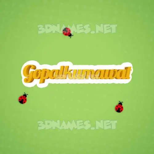 gopalkumawat in Ladybugs style - 3D name wallpaper gopalkumawat in Ladybugs style - 3D name wallpaper