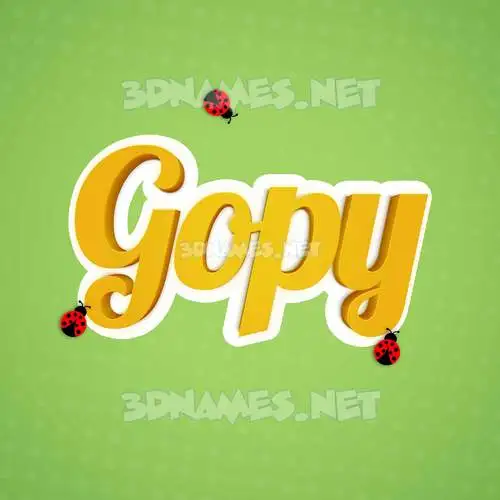 gopy in Ladybugs style - 3D name wallpaper gopy in Ladybugs style - 3D name wallpaper