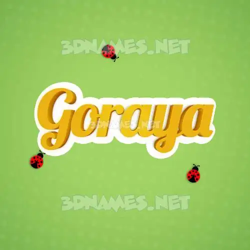 goraya in Ladybugs style - 3D name wallpaper