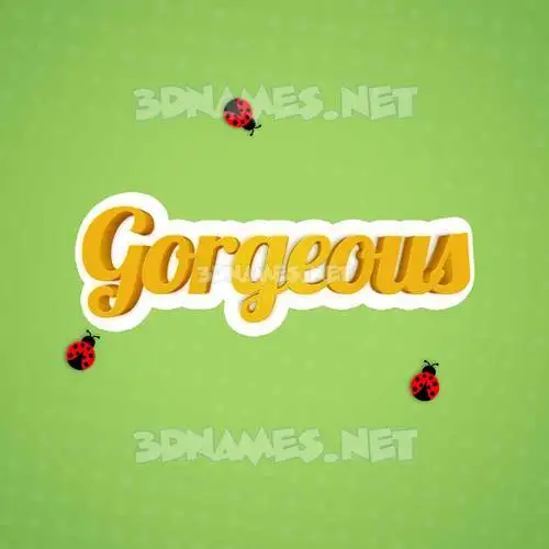 gorgeous in Ladybugs style - 3D name wallpaper gorgeous in Ladybugs style - 3D name wallpaper