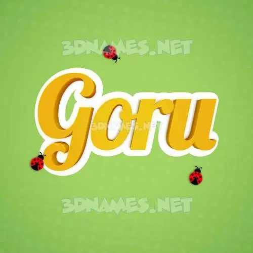 goru in Ladybugs style - 3D name wallpaper goru in Ladybugs style - 3D name wallpaper