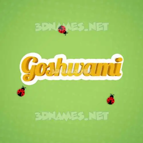 goshwami in Ladybugs style - 3D name wallpaper