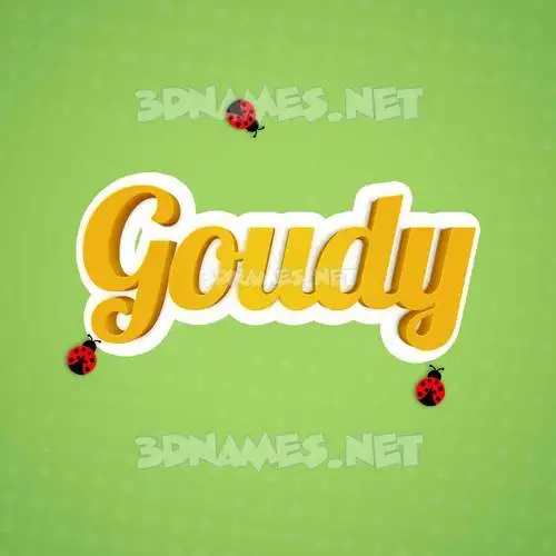 goudy in Ladybugs style - 3D name wallpaper goudy in Ladybugs style - 3D name wallpaper