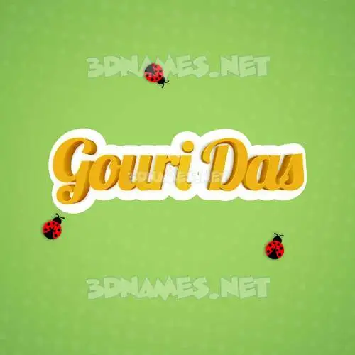 gouri das in Ladybugs style - 3D name wallpaper gouri das in Ladybugs style - 3D name wallpaper