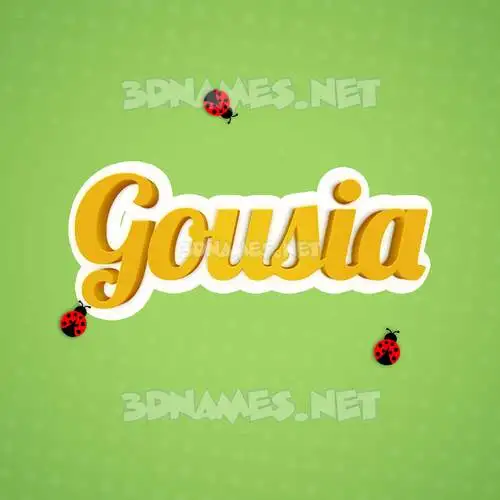gousia in Ladybugs style - 3D name wallpaper gousia in Ladybugs style - 3D name wallpaper