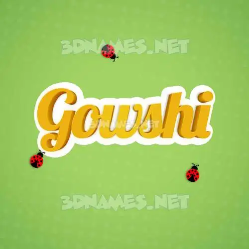 gowshi in Ladybugs style - 3D name wallpaper gowshi in Ladybugs style - 3D name wallpaper