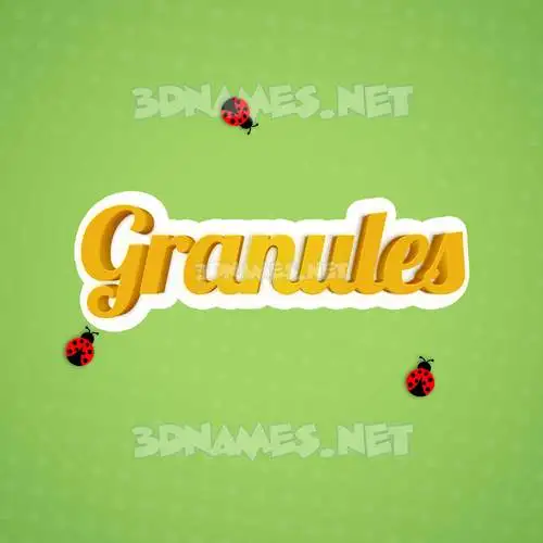 granules in Ladybugs style - 3D name wallpaper