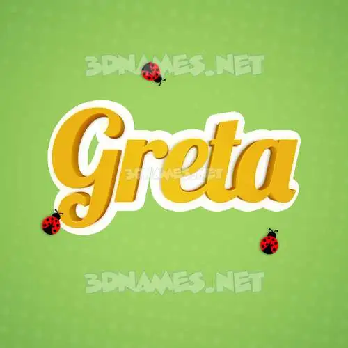 greta in Ladybugs style - 3D name wallpaper greta in Ladybugs style - 3D name wallpaper