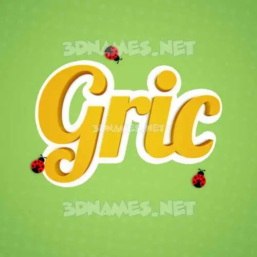 gric in Ladybugs style - 3D name wallpaper gric in Ladybugs style - 3D name wallpaper