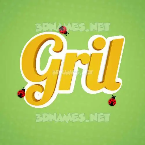 gril in Ladybugs style - 3D name wallpaper gril in Ladybugs style - 3D name wallpaper
