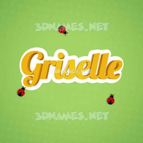 griselle in Ladybugs style - 3D name wallpaper