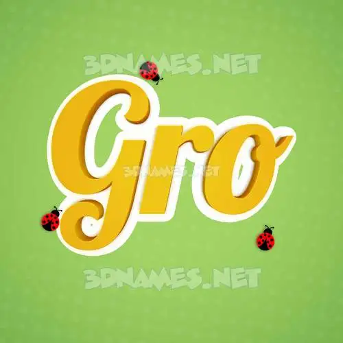 gro in Ladybugs style - 3D name wallpaper gro in Ladybugs style - 3D name wallpaper