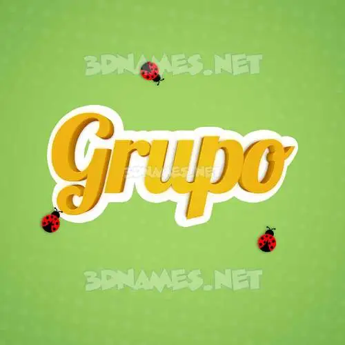 grupo in Ladybugs style - 3D name wallpaper
