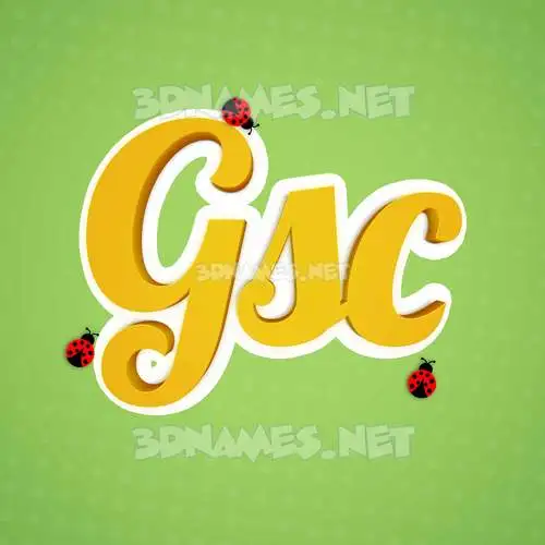gsc in Ladybugs style - 3D name wallpaper gsc in Ladybugs style - 3D name wallpaper