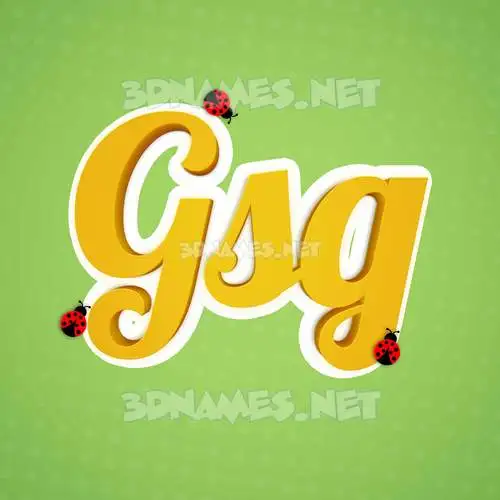 gsg in Ladybugs style - 3D name wallpaper gsg in Ladybugs style - 3D name wallpaper