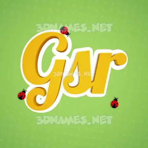 gsr in Ladybugs style - 3D name wallpaper gsr in Ladybugs style - 3D name wallpaper
