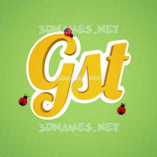 gst in Ladybugs style - 3D name wallpaper gst in Ladybugs style - 3D name wallpaper