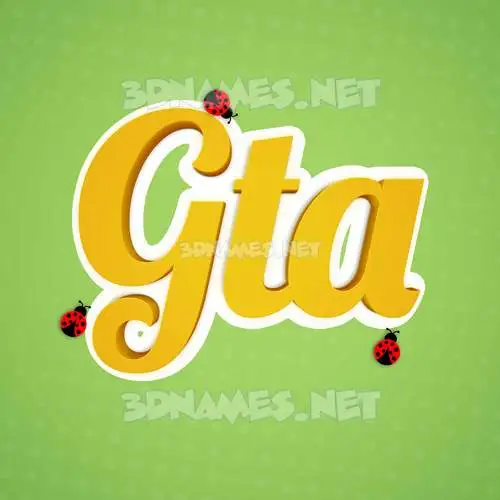 gta in Ladybugs style - 3D name wallpaper gta in Ladybugs style - 3D name wallpaper