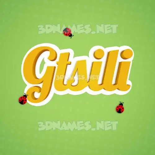 gtsili in Ladybugs style - 3D name wallpaper