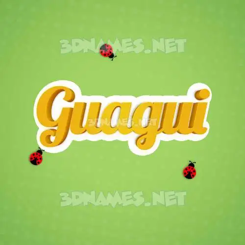 guagui in Ladybugs style - 3D name wallpaper guagui in Ladybugs style - 3D name wallpaper