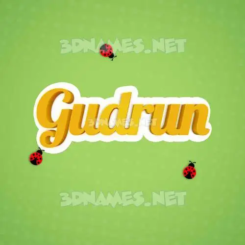 gudrun in Ladybugs style - 3D name wallpaper gudrun in Ladybugs style - 3D name wallpaper