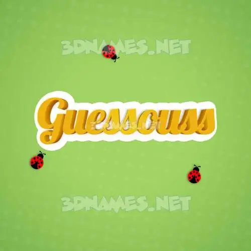 guessouss in Ladybugs style - 3D name wallpaper guessouss in Ladybugs style - 3D name wallpaper
