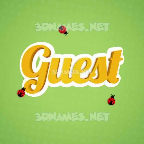 guest in Ladybugs style - 3D name wallpaper