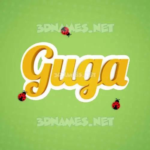 guga in Ladybugs style - 3D name wallpaper