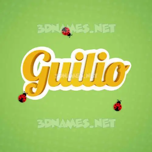 guilio in Ladybugs style - 3D name wallpaper