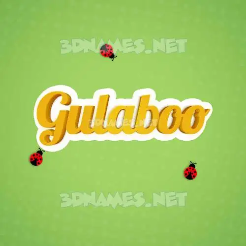 gulaboo in Ladybugs style - 3D name wallpaper gulaboo in Ladybugs style - 3D name wallpaper