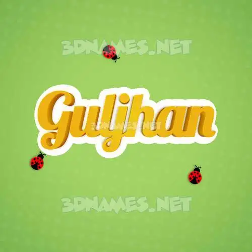guljhan in Ladybugs style - 3D name wallpaper